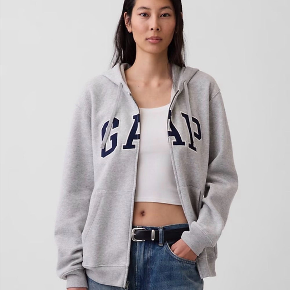 GAP Logo Front Zip Adult Hoodie